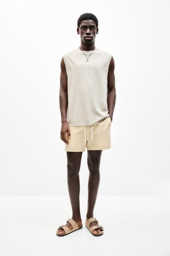 Short De Bain À Rayures Seersucker - Pull&Bear - Modalova