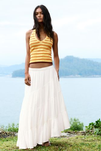 Jupe Midi Asymétrique Blanche - Pull&Bear - Modalova