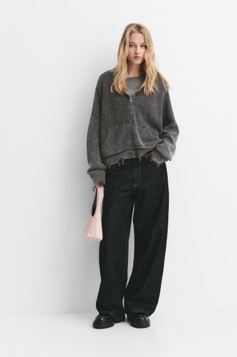 Cardigan Zippé Déchiré - Pull&Bear - Modalova