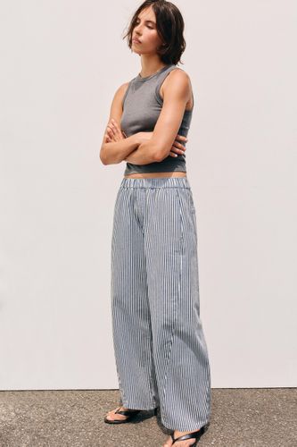 Pantalon Barrel À Rayures - Pull&Bear - Modalova