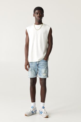 Short En Jean Déchiré - Pull&Bear - Modalova