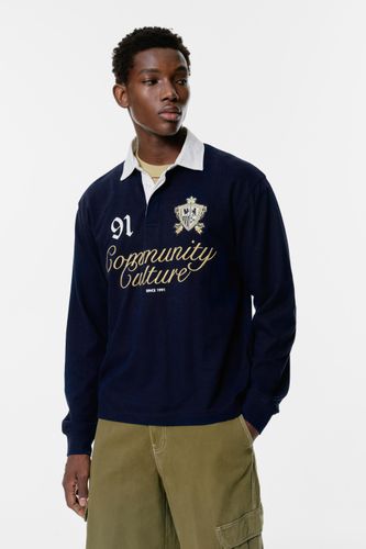 Polo Style Universitaire Brodé - Pull&Bear - Modalova