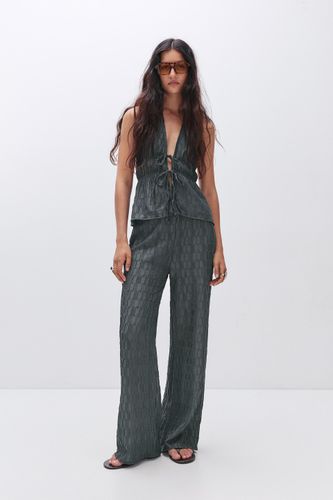 Pantalon Flare Texturé - Pull&Bear - Modalova