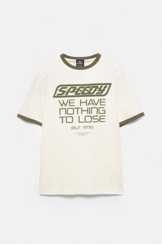 T-Shirt Bord-Côte Motif En Relief - Pull&Bear - Modalova