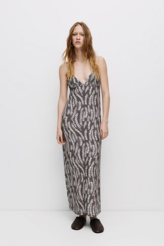 Robe Midi Imprimée - Pull&Bear - Modalova