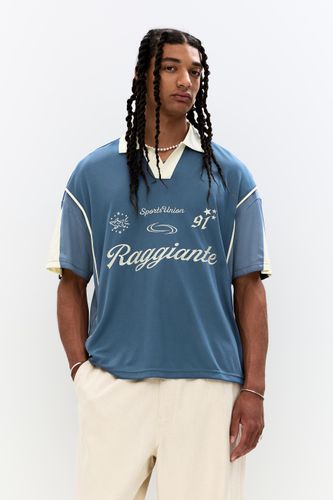 T-Shirt Col Polo Broderie Raggiante - Pull&Bear - Modalova
