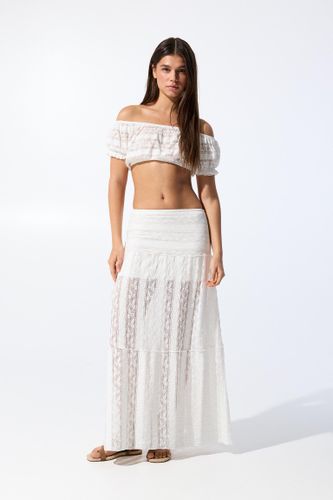 Jupe Midi Color Block En Dentelle - Pull&Bear - Modalova