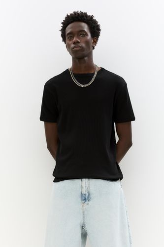 T-Shirt Manches Courtes Côtelé - Pull&Bear - Modalova