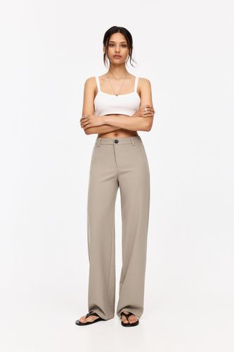 Pantalon Habillé Straight Taille Haute - Pull&Bear - Modalova