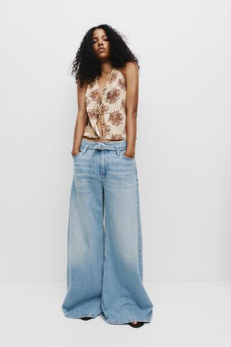 Jean Super Wide Leg Ceinture - Pull&Bear - Modalova