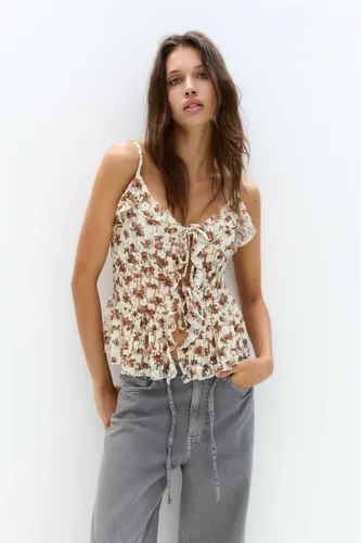 Top Floral Dentelle - Pull&Bear - Modalova