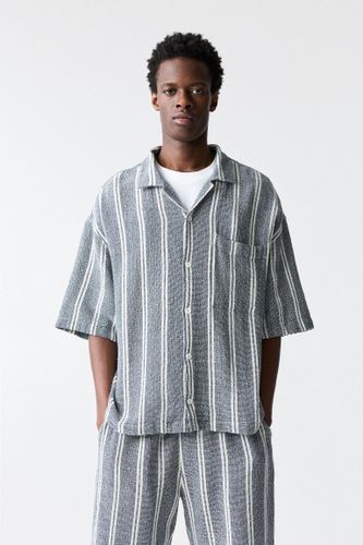Chemise Manches Courtes Rustique Rayures - Pull&Bear - Modalova