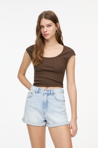 Short Mom Denim Revers - Pull&Bear - Modalova