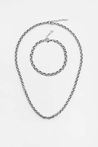 Lot Pendentif Et Bracelet Chaîne - Pull&Bear - Modalova
