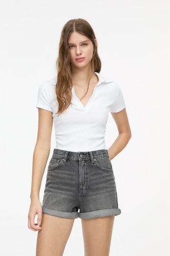 Short Mom Denim Revers - Pull&Bear - Modalova