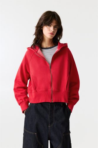 Sweat À Capuche, Fermeture Éclair Et Bord-Côte - Pull&Bear - Modalova