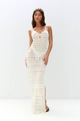 Robe Midi En Crochet À Bretelles - Pull&Bear - Modalova