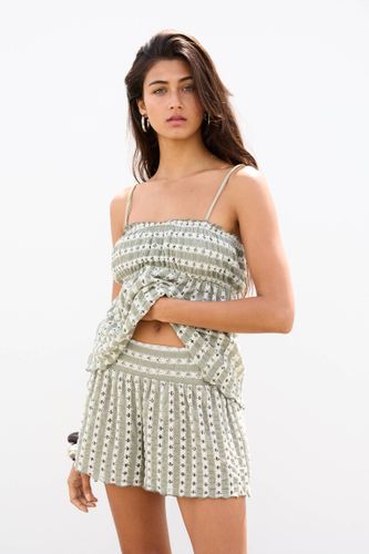Short En Maille Ajourée - Pull&Bear - Modalova