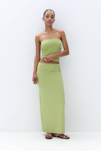 Jupe Midi Polyamide Fronces - Pull&Bear - Modalova