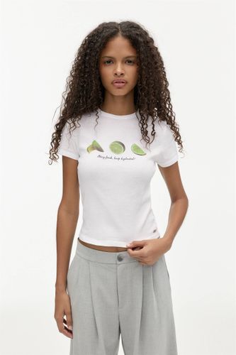 T-Shirt Vert Citron - Pull&Bear - Modalova