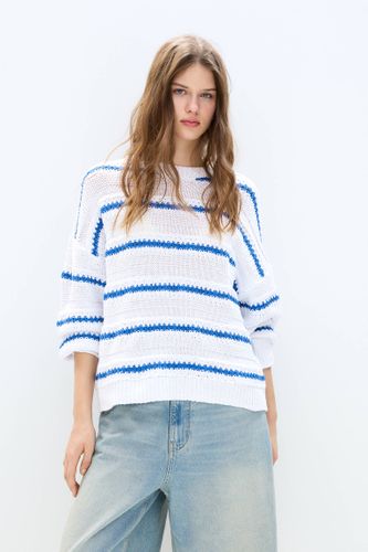 Pull À Rayures Texturé - Pull&Bear - Modalova