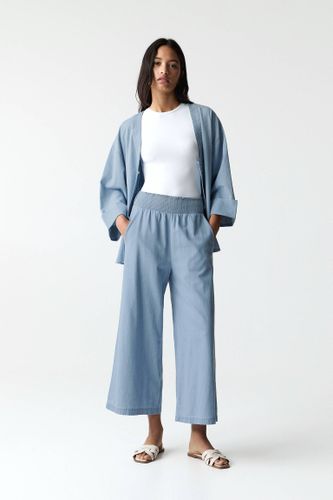 Jupe-Culotte Denim Taille Élastique - Pull&Bear - Modalova