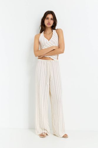 Pantalon Rayé Rustique - Pull&Bear - Modalova
