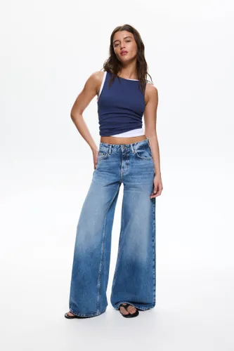 Jean Wide Leg Taille Basse - Pull&Bear - Modalova