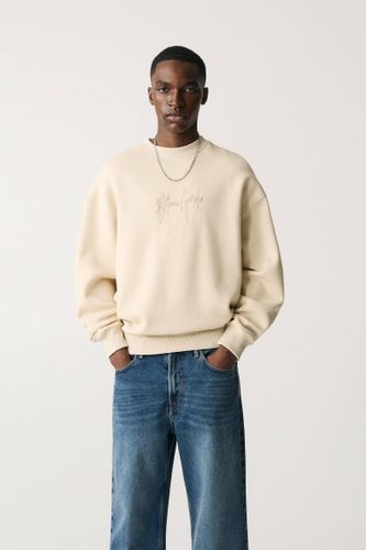 Sweat Basique Broderie - Pull&Bear - Modalova
