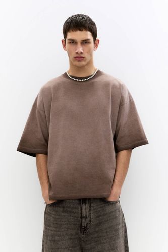 T-Shirt Boxy Effet Délavé - Pull&Bear - Modalova