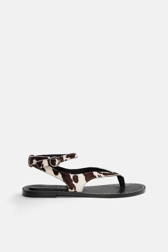 Sandales Plates Cuir Vache - Pull&Bear - Modalova