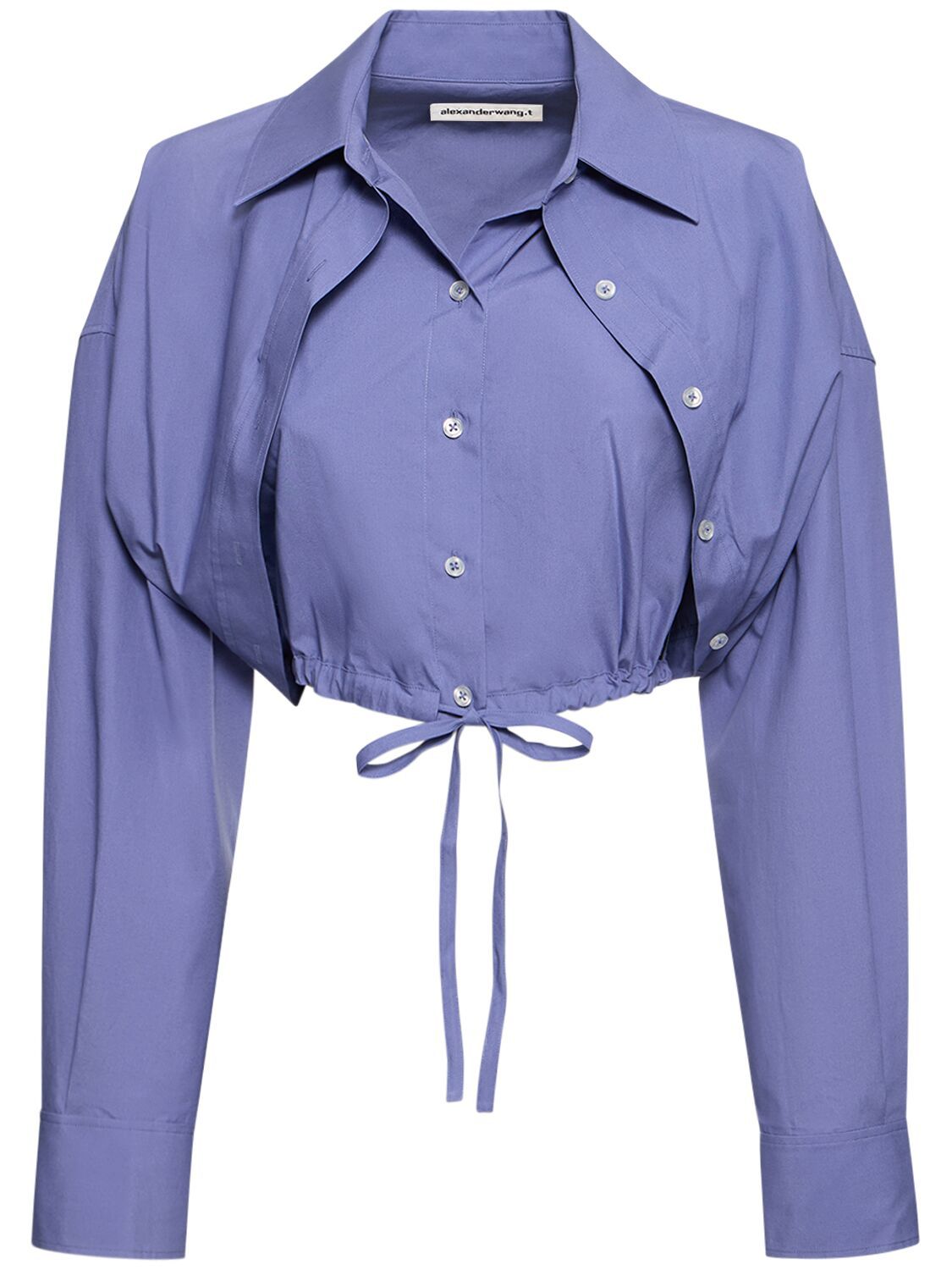 Chemise Courte En Coton Doublé - ALEXANDER WANG - Modalova