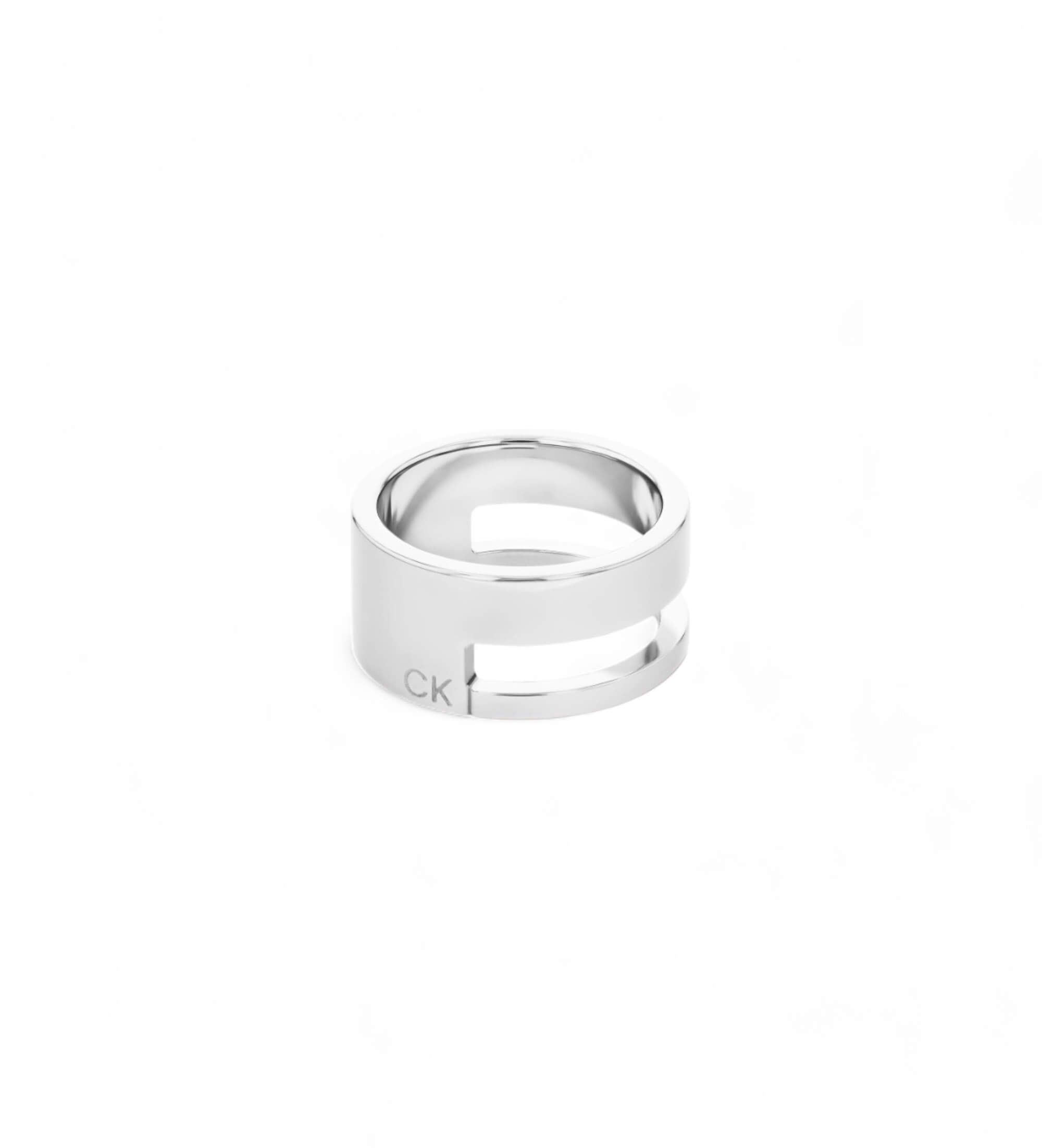 Til kvinder. 35000680D Geometric Essentials Ring størrelse 56 sølvbelagt (OSFA), , Casual, Party, Rustfrit stål - Calvin Klein Jeans - Modalova