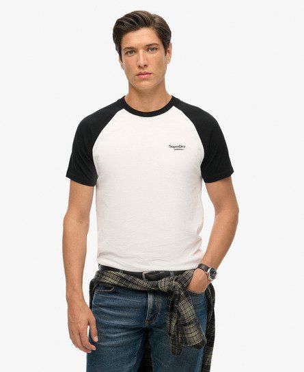 Herren Essential Baseball-t-shirt aus Bio-baumwolle mit Logo - Größe: M - Superdry - Modalova