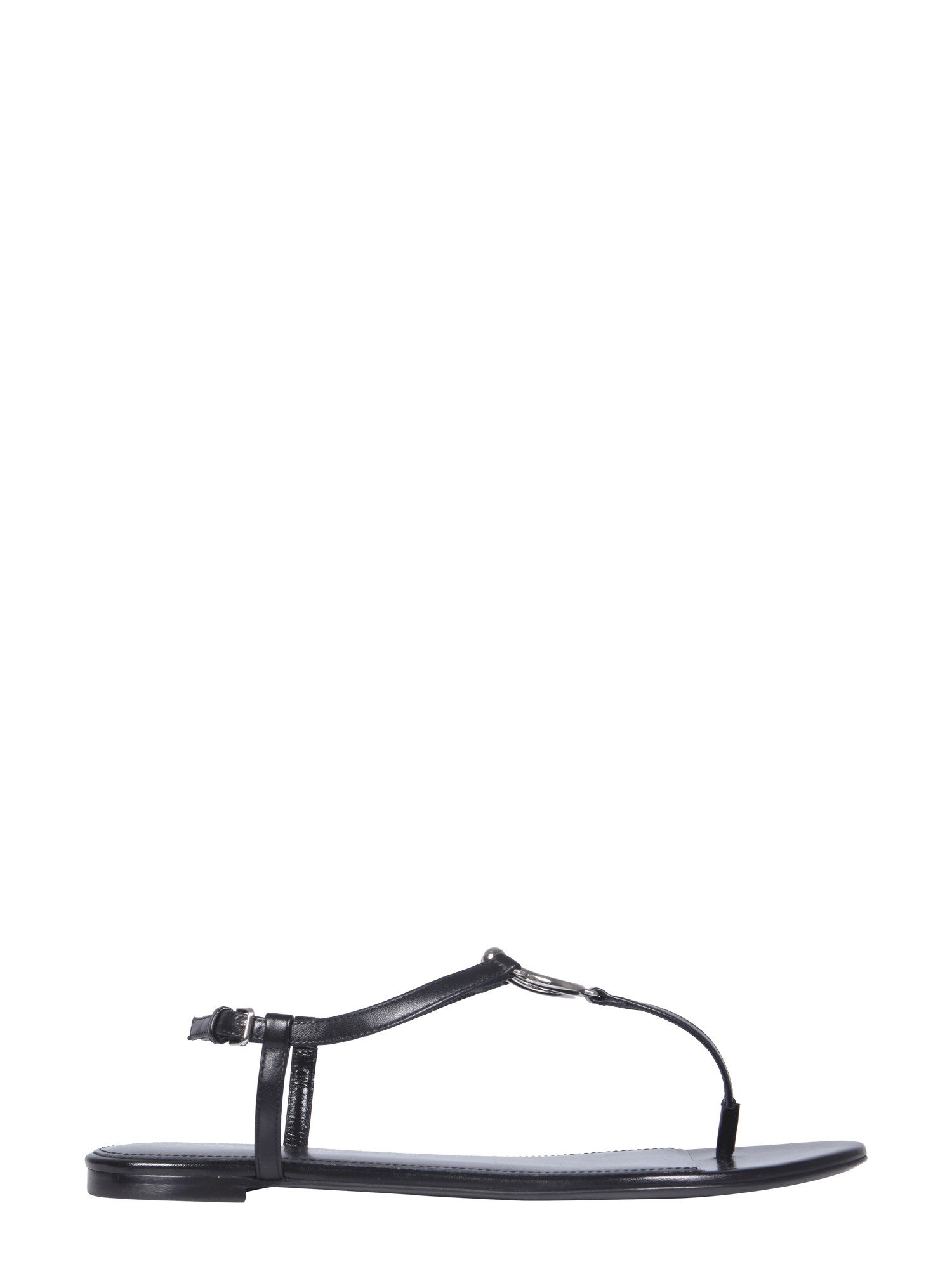 Belfagor leather sandals - saint laurent - Modalova