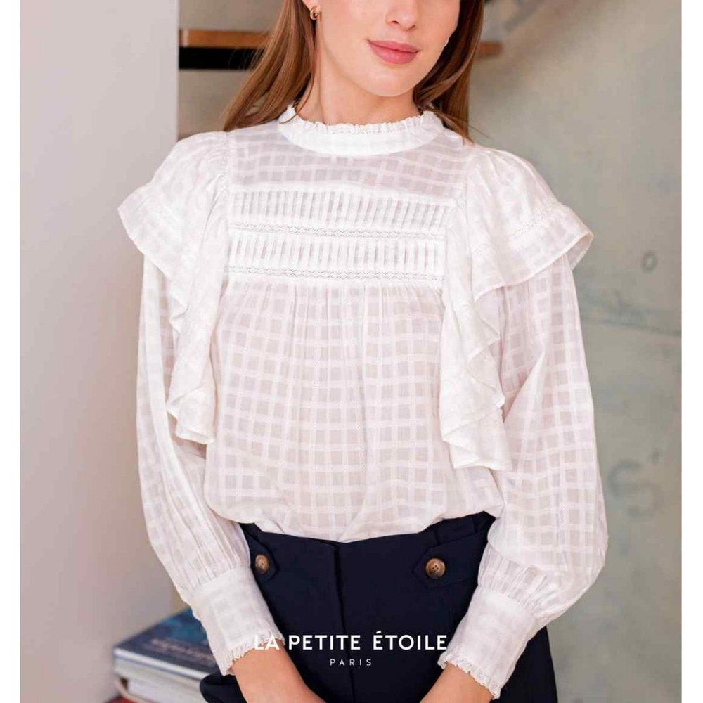 Blouse Somua écru en coton - La Petite Etoile - Modalova