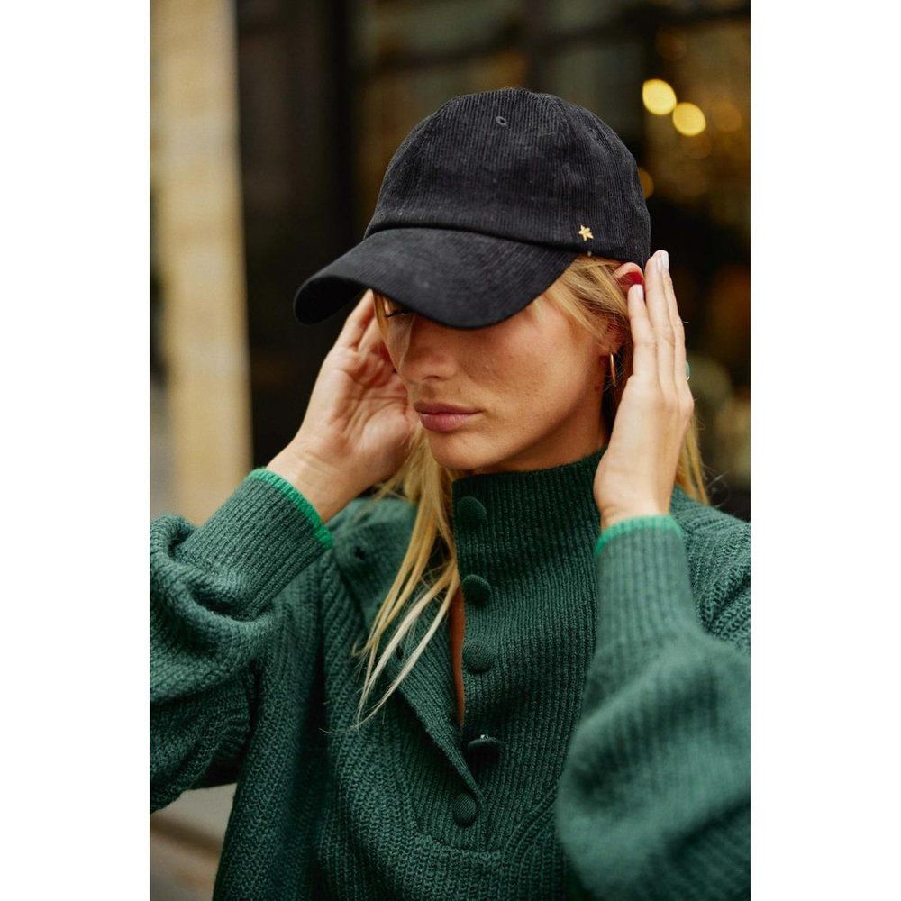Casquette OLETIA - Noire en coton - La Petite Etoile - Modalova