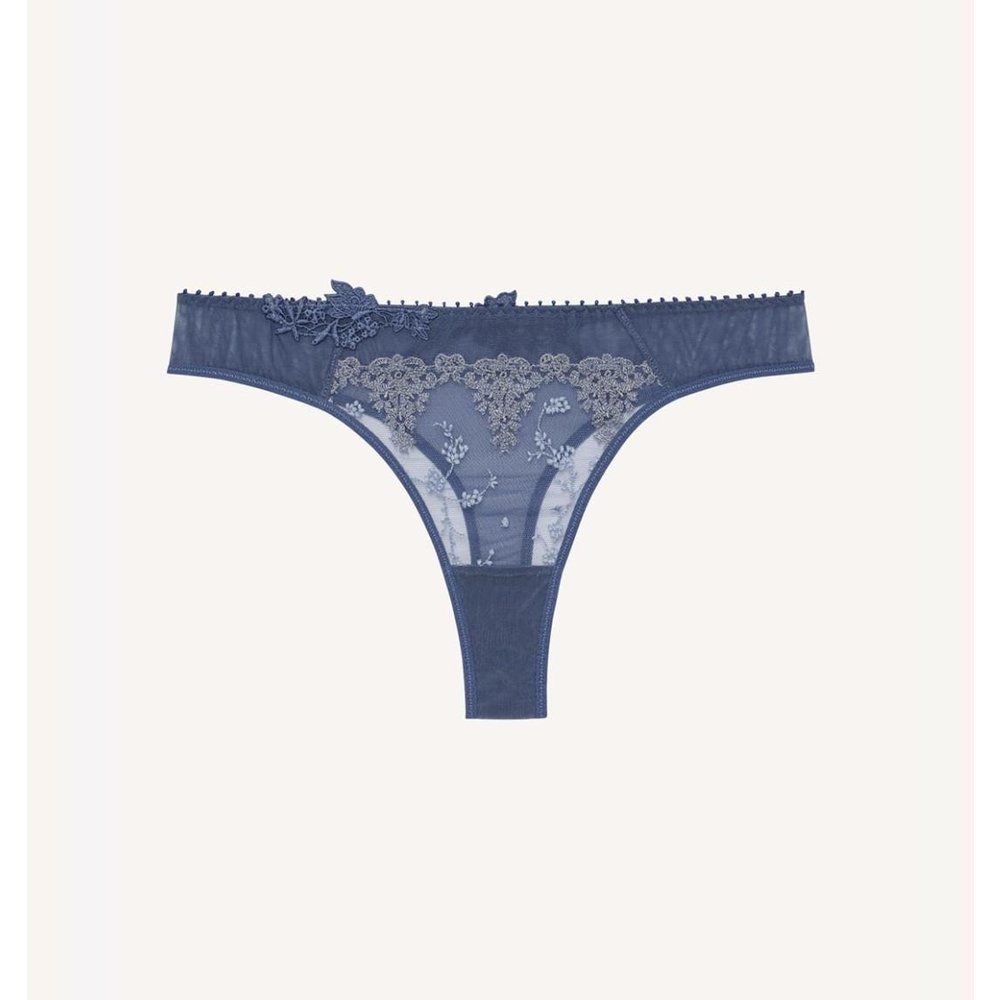 String en tulle brodé - Bleu - Passionata - Modalova