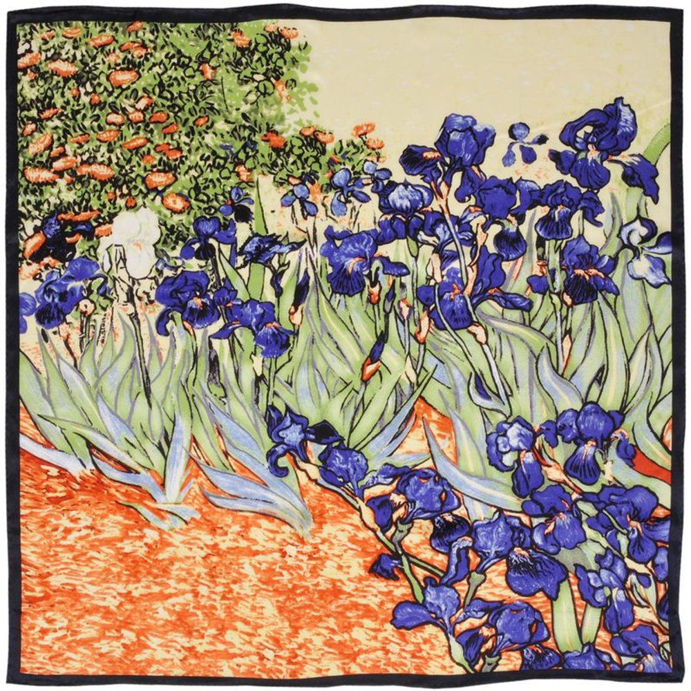 Carré de soie Van Gogh Iris - SILKART - Modalova