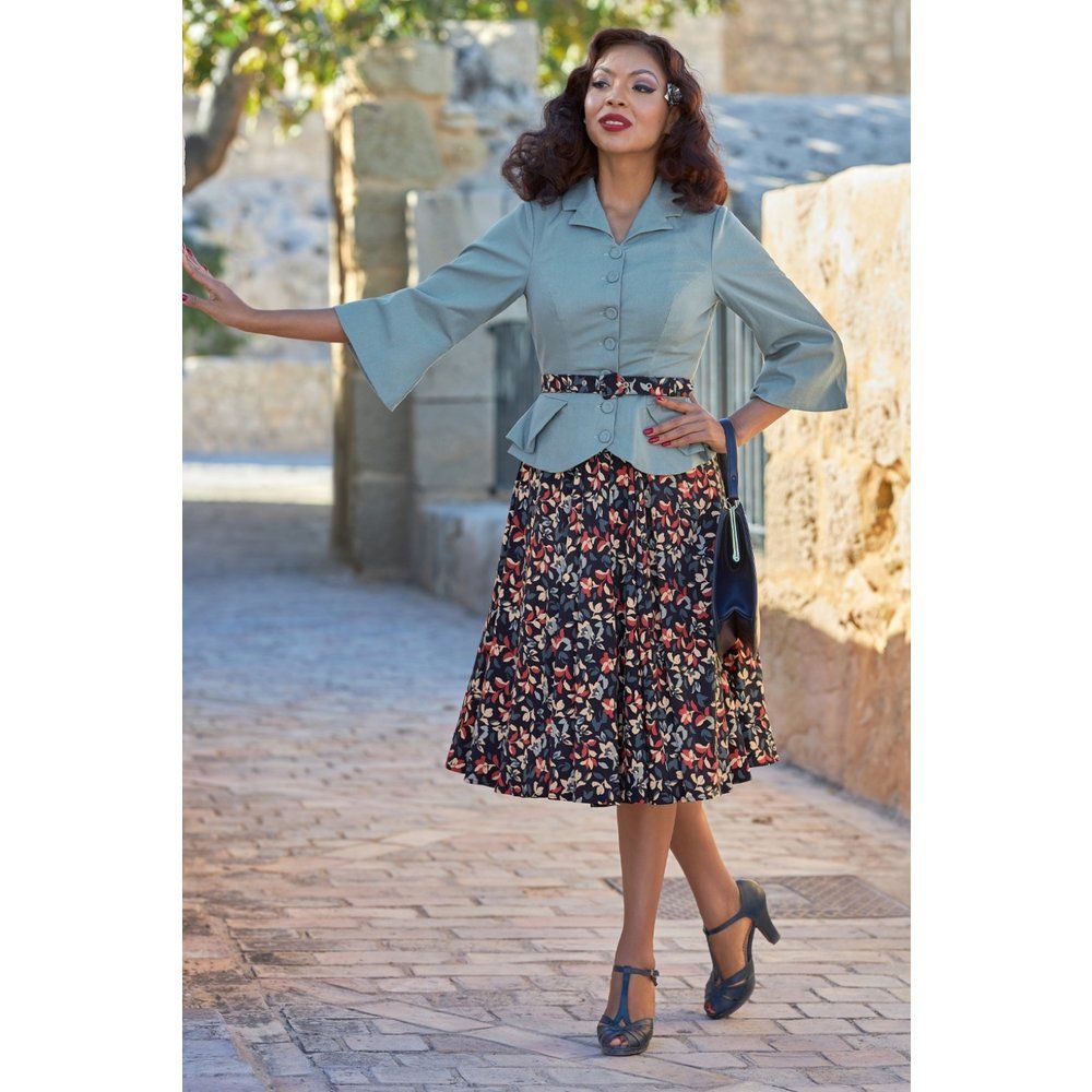 Blazer Bertha Minty en lin menthe poudré - miss candyfloss - Modalova
