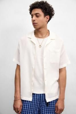 UO - Chemise froissée blanche par taille: TTP - Urban Outfitters - Modalova