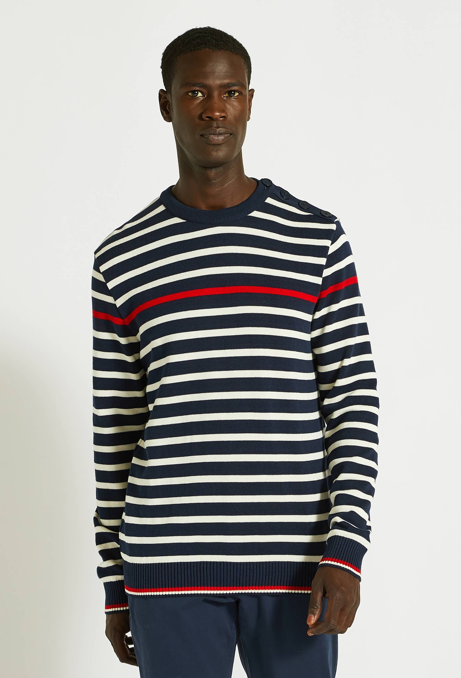 Pull rayé - MONOPRIX HOMME - Modalova