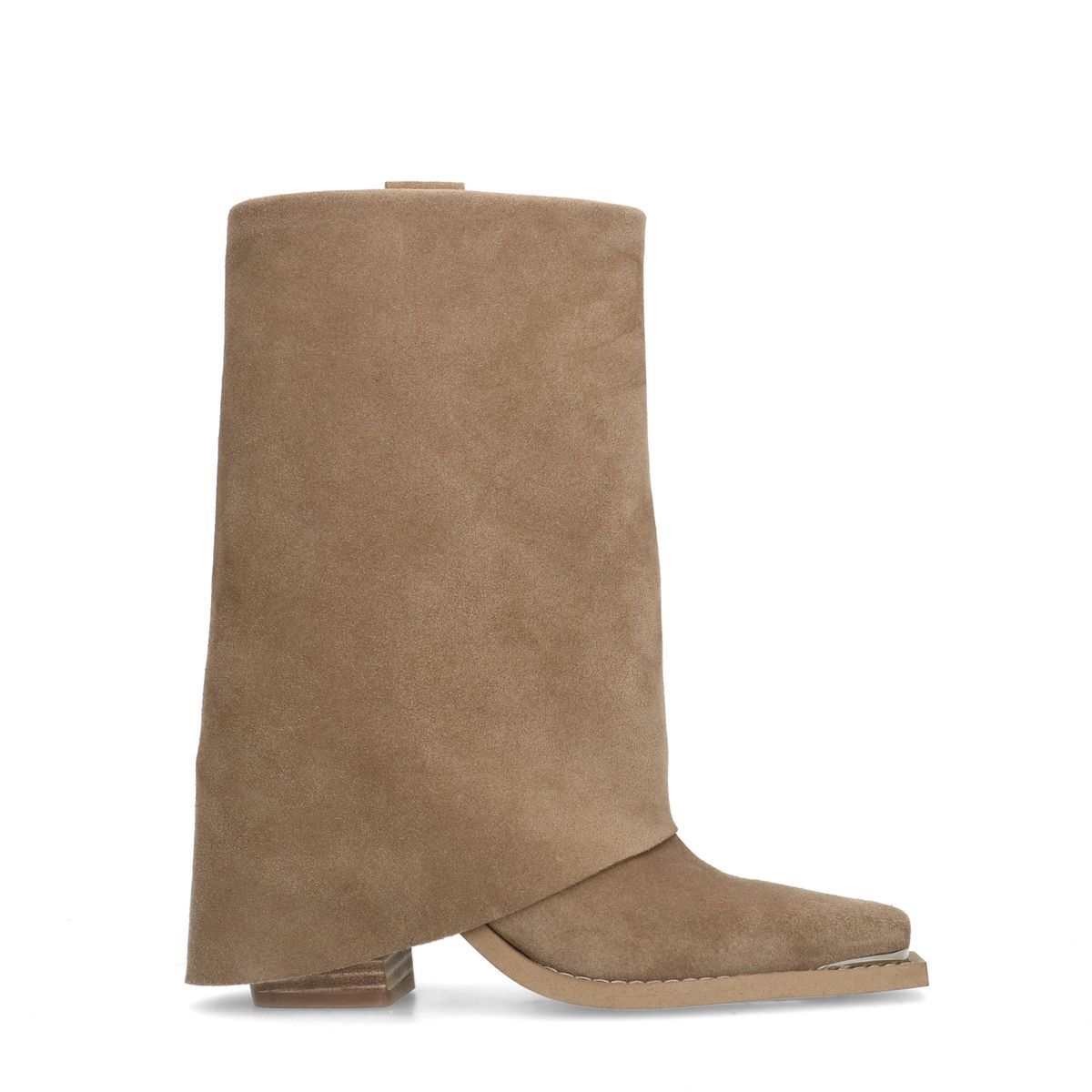 Santiags en daim avec rabat - beige - Sacha - Modalova