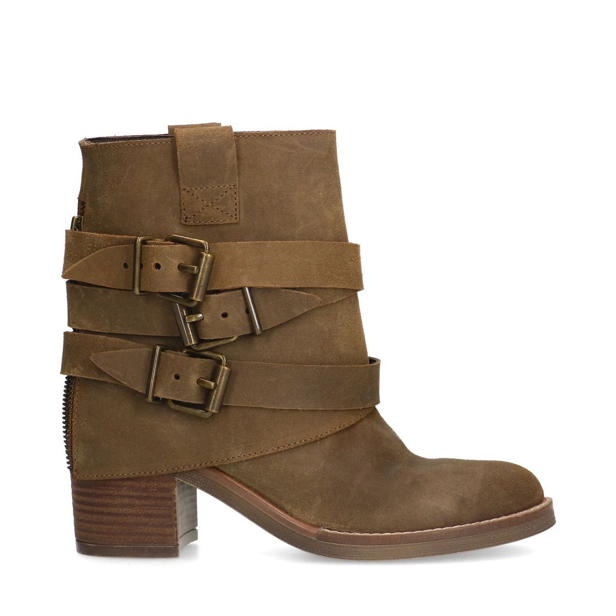Bottines en daimà boucles - taupe - Sacha - Modalova