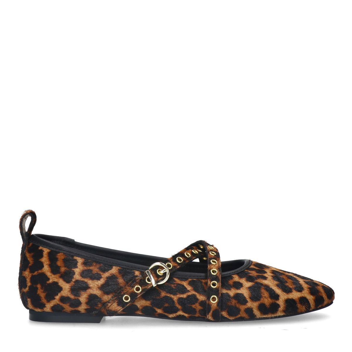 Ballerines léopard avec clous - Sacha - Modalova
