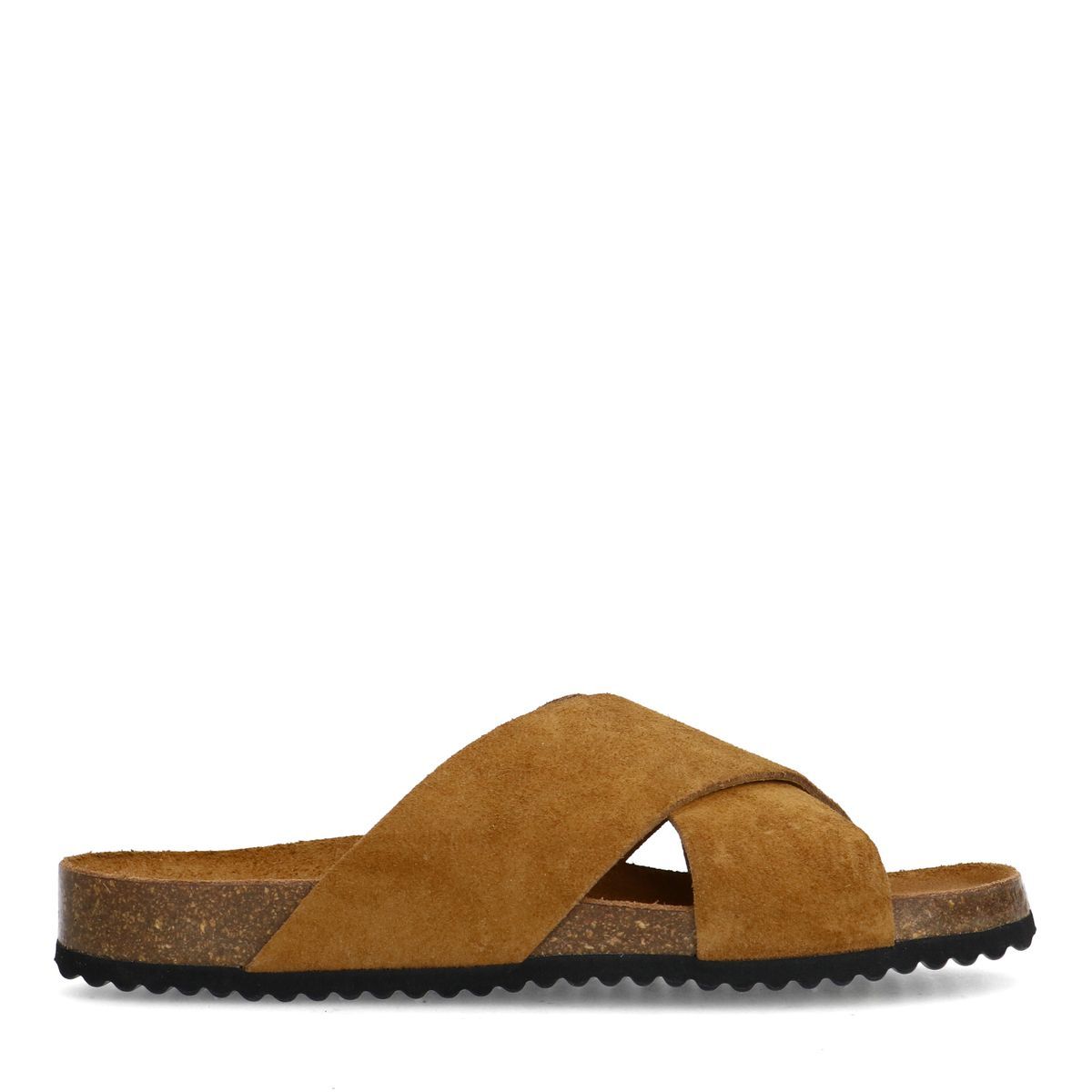 Claquettes en daim - cognac - Sacha - Modalova