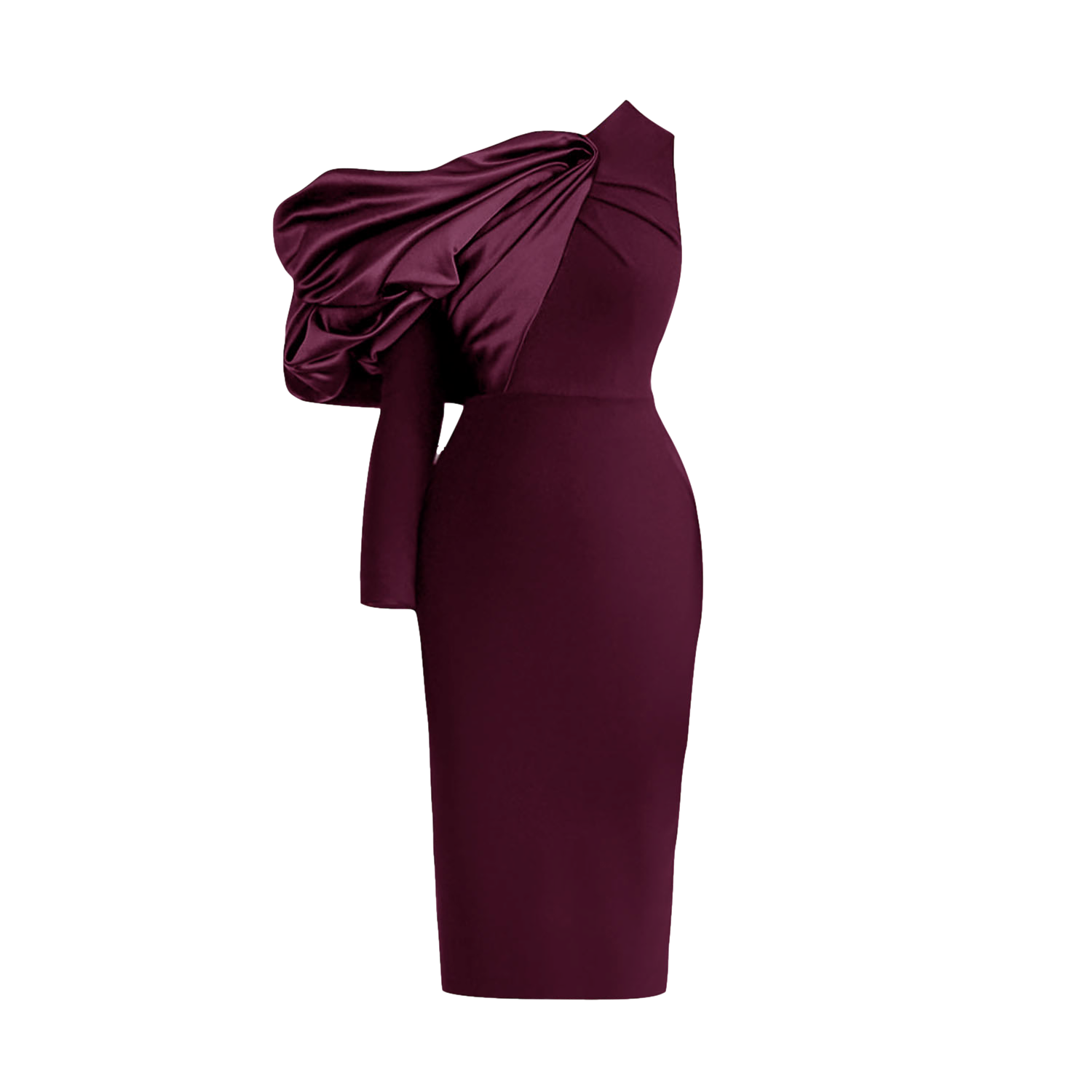 MEGAN MIDI BURGUNDY EVENING DRESS - ANITABEL - Modalova