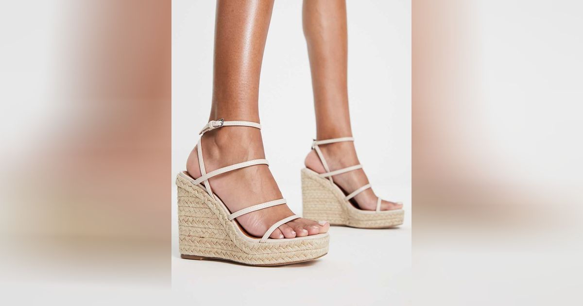 Talon plateforme beige hot sale