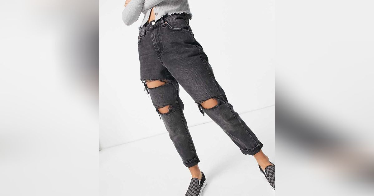 Topshop petite mom jeans on sale