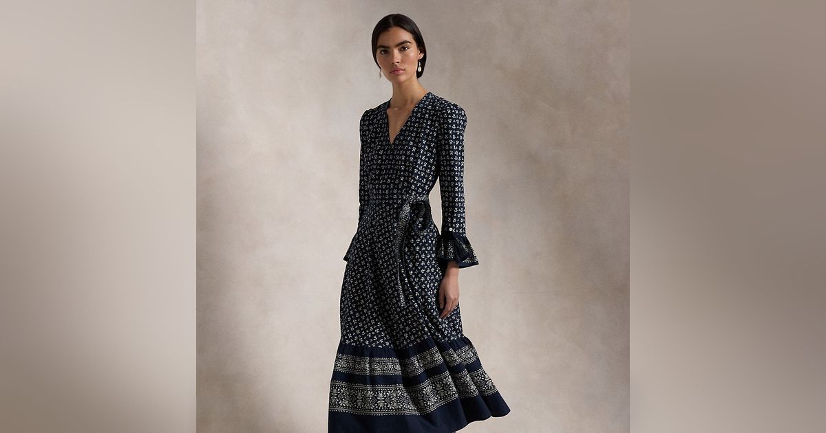 Robe fleurie ralph lauren on sale
